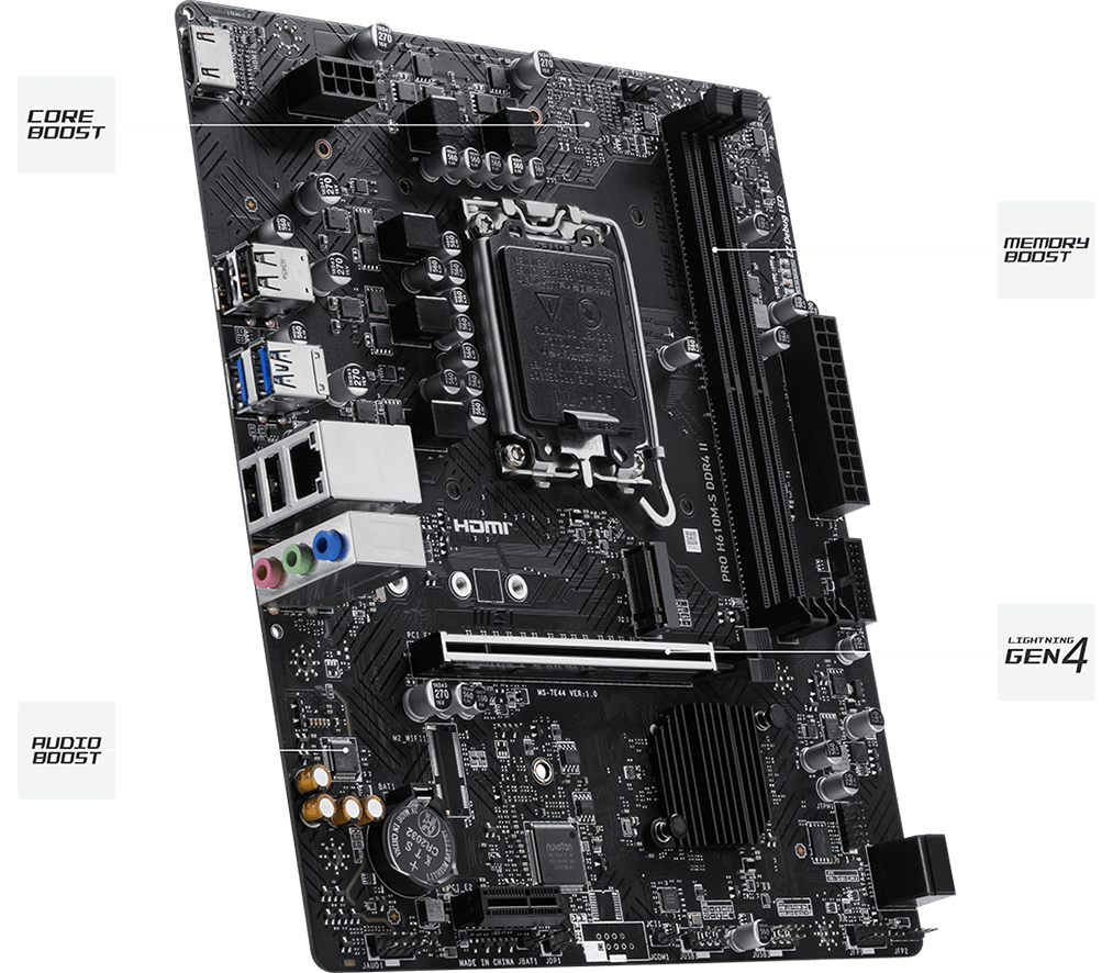 msi pro H610M-S DDR4 II 
