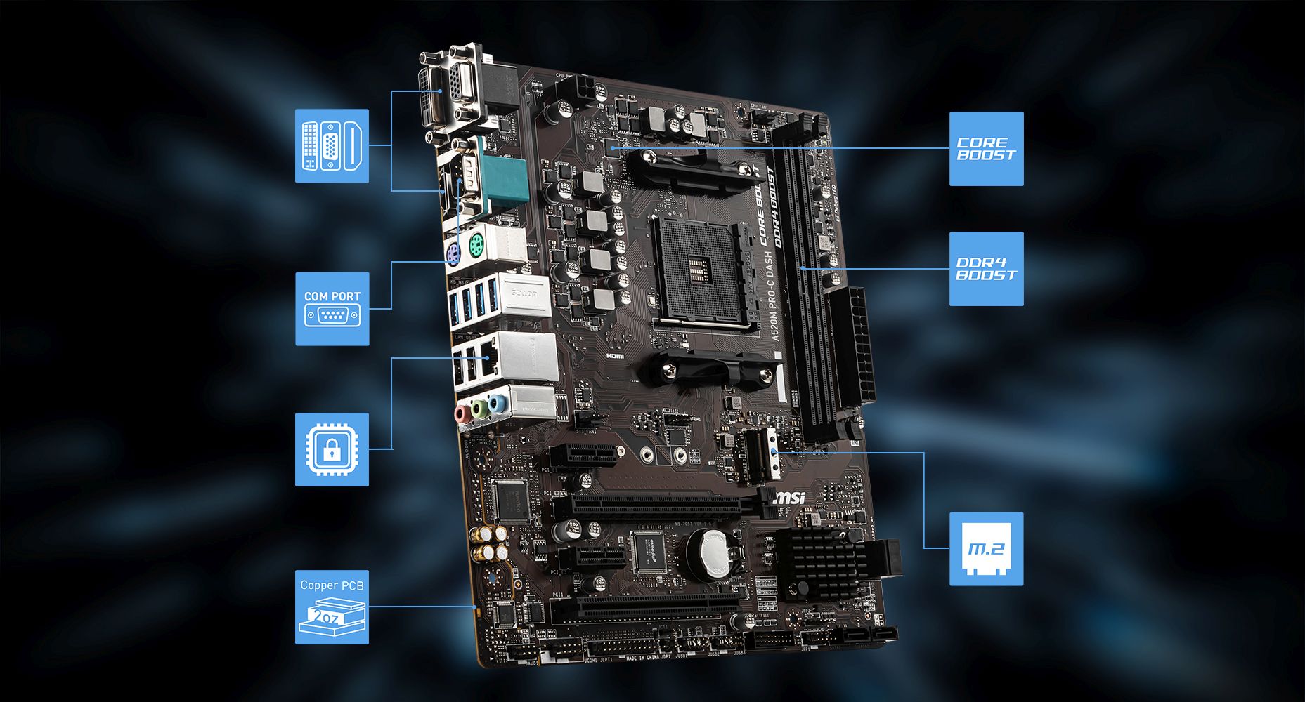 MSI A520M PRO-C DASH overview