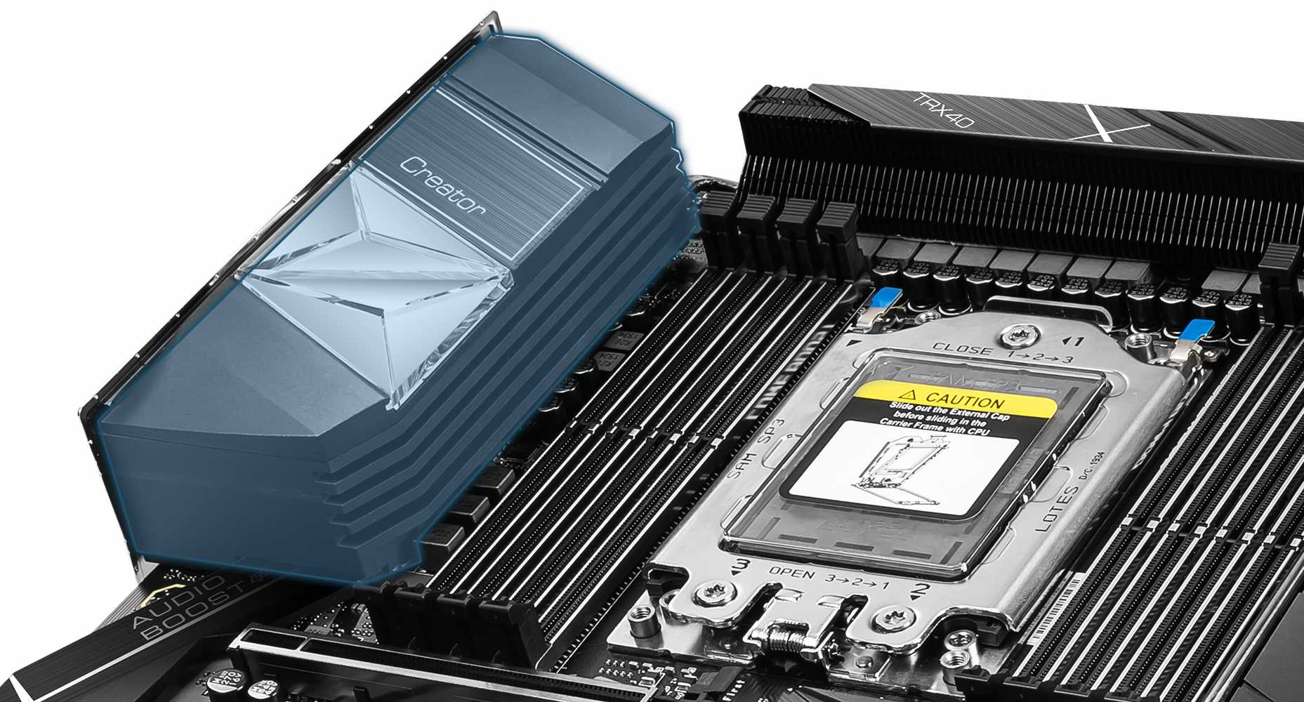 MSI Creator TRX40 Extended Heatsink and Heat-pipe