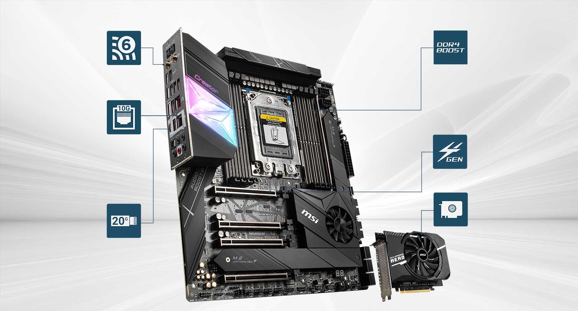 MSI Creator TRX40 LIGHTNING overview