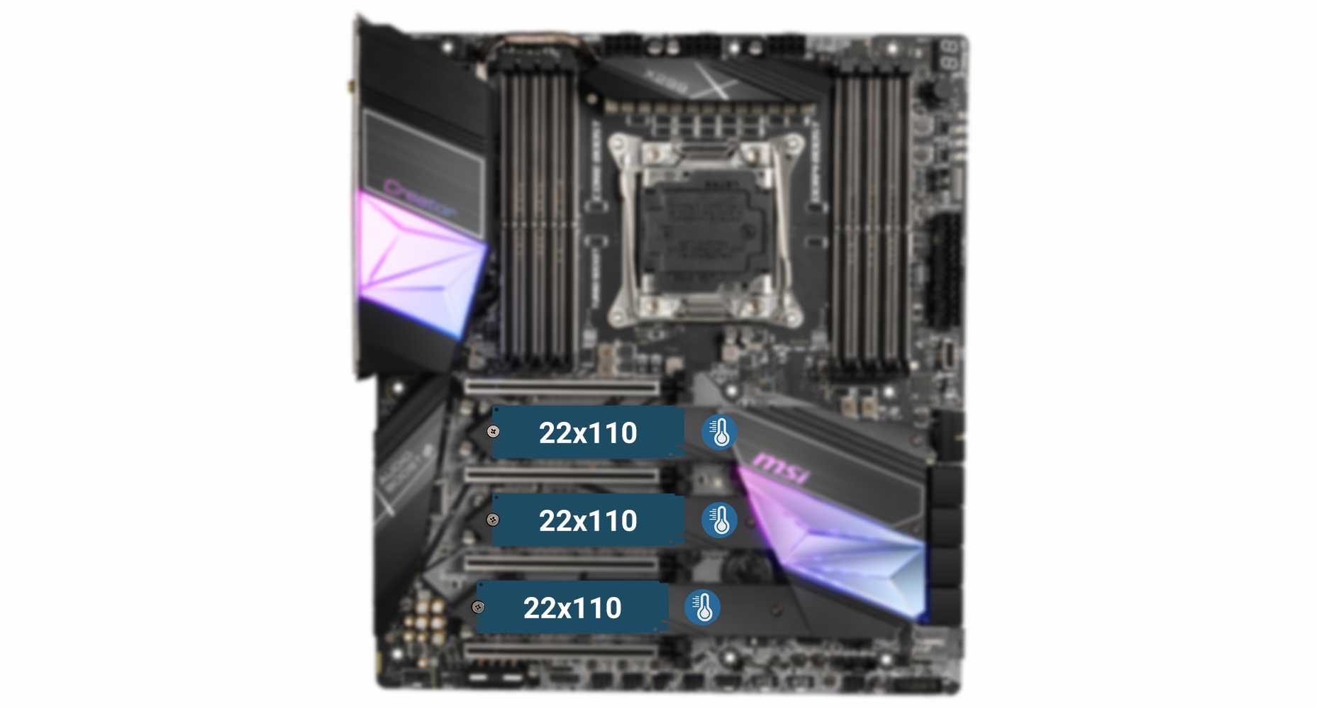 MSI Creator X299 Intel Socket 2066 Motherboard - CREATOR X299 | CCL ...