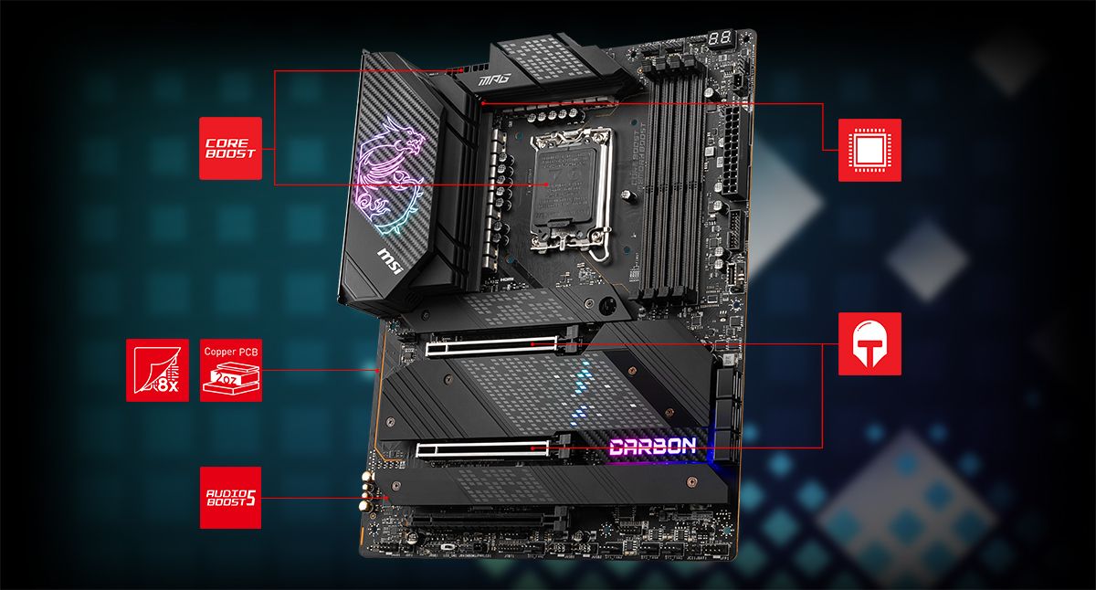 MSI MPG Z690 CARBON WIFI CORNERSTONE overview