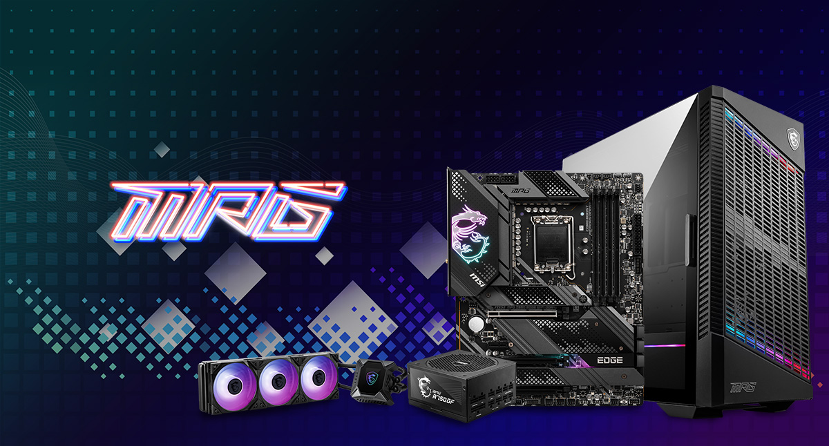 MSI MPG Z690 EDGE WIFI DDR4 & MPG VELOX 100R AIRFLOW & MPG CORELIQUID K360 & MPG A750GF