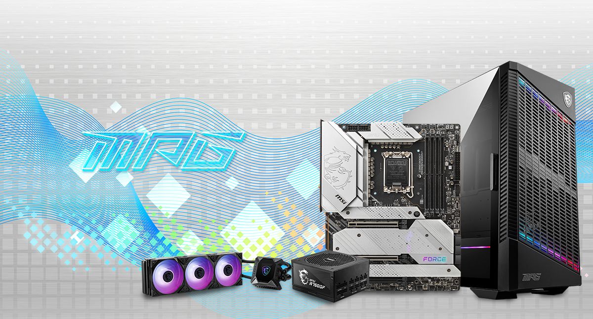 MSI MPG Z690 FORCE WIFI & MPG VELOX 100R AIRFLOW & MPG CORELIQUID K360 & MPG A750GF