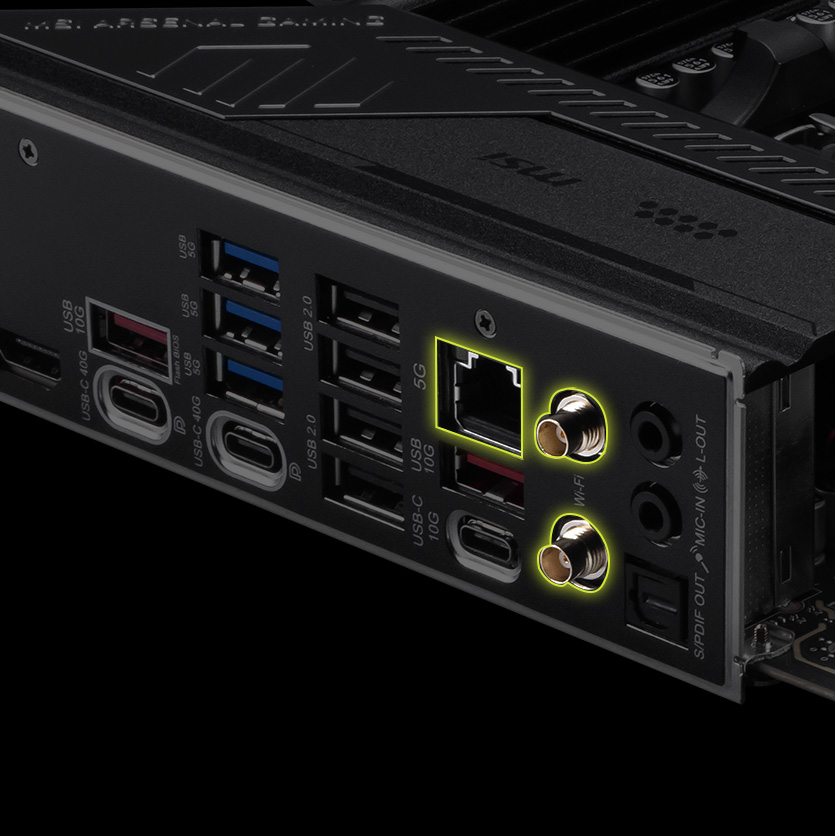 X870E Tomahawk MAX wifi MSI HIGH-BANDWIDTH AND LOW-LATENCY NETWORK