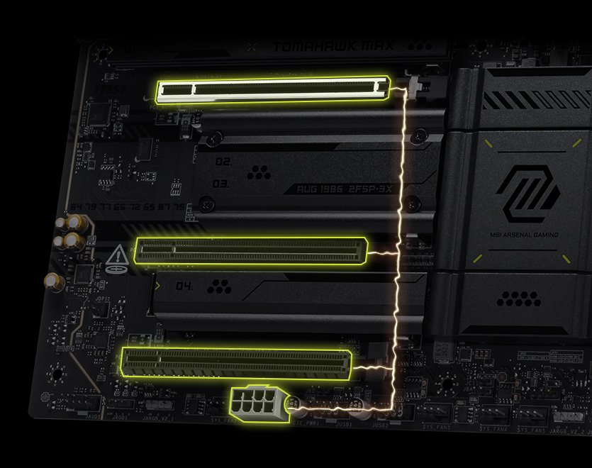 X870E Tomahawk Max wifi PCIe supplimental powerS