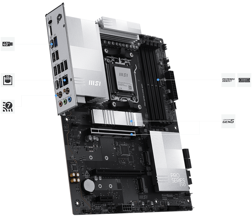 msi pro x870e-p evo wifi usb