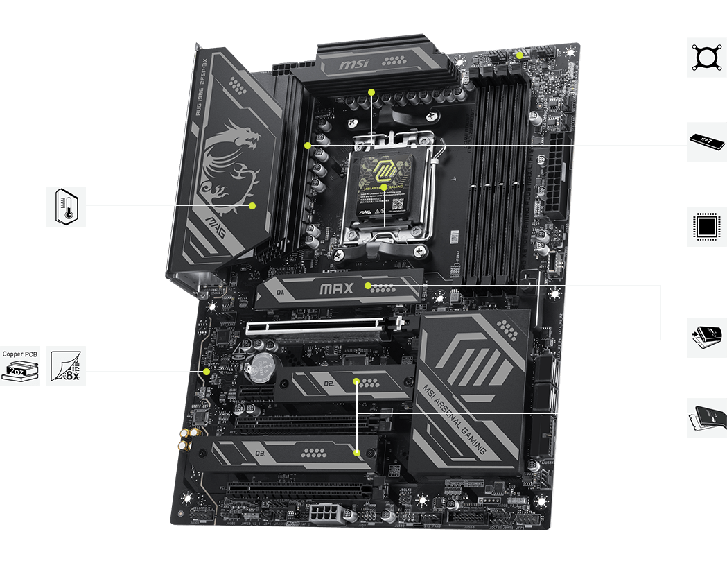 MAG X870E GAMING PLUS MAX WIFI S motherboard exclusive features