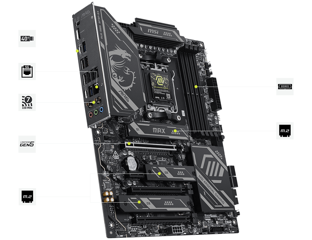 MAG X870E GAMING PLUS MAX WIFI S thermal solution features