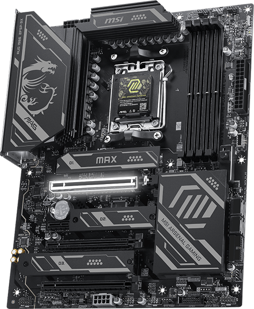 MAG X870E GAMING PLUS MAX WIFI S Lightning Gen 5 PCIe support