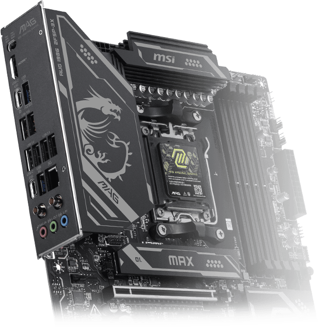 MAG X870E GAMING PLUS MAX WIFI S pre-installed I/O shield