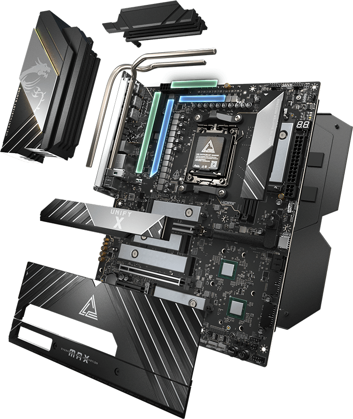 MEG X870E UNIFY-X MAX- cooling