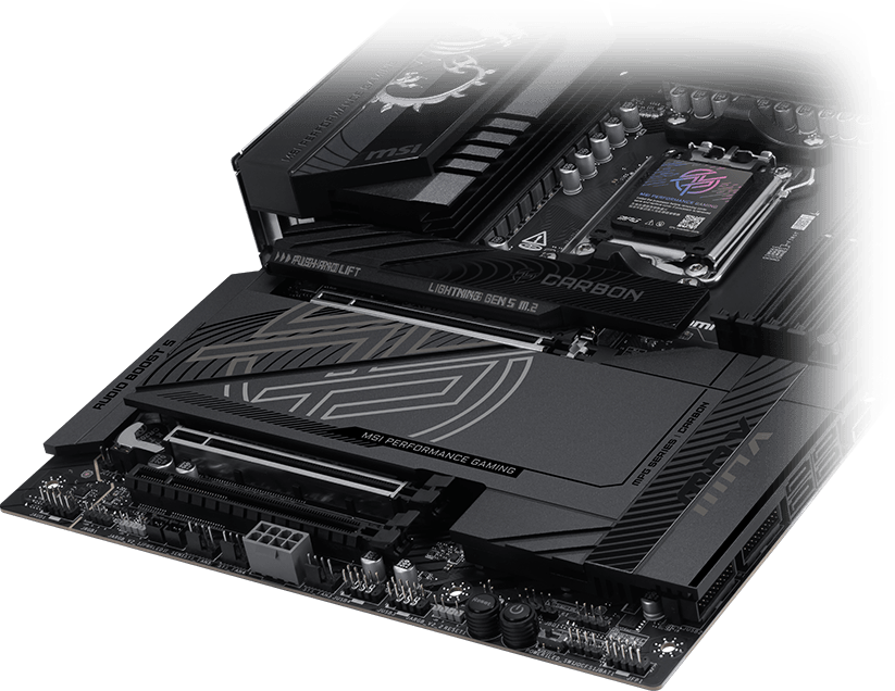 MPG X870E CARBON MAX WIFI storage overview