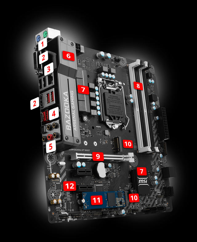 Overview B250M BAZOOKA OPT BOOST MSI Global