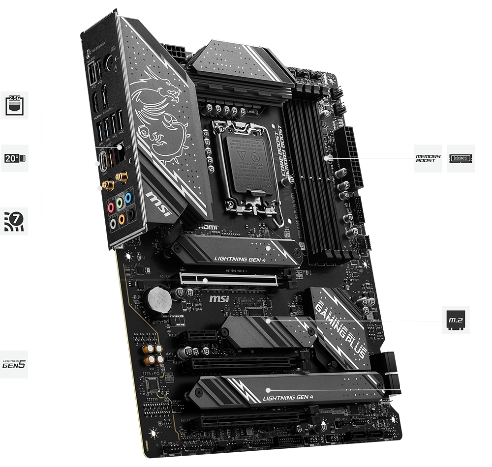 マザーボード MSI Z790 GAMING PLUS WIFI intel MB6471 Amazon.com: MSI Z790 Gaming Plus WiFi-AMZ Gaming Motherboard