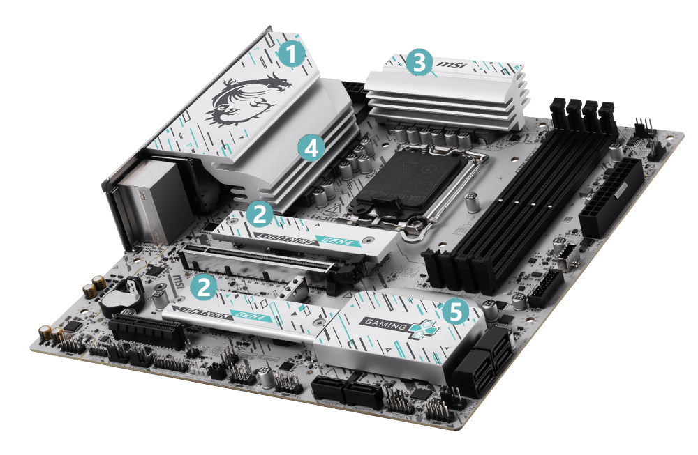 Z790M Gaming Plus WiFi cooling overview