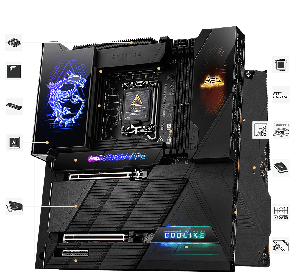 MEG Z890 GODLIKE Gaming Motherboards Best Motherboard For AI PC MSI