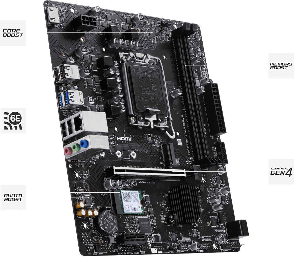 msi pro H610M-S WIFI DDR4 II 