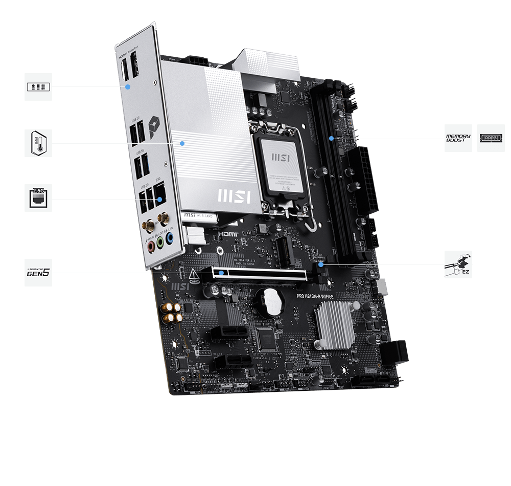 Msi PRO H810M-B WIFI6E BUSINESS ELEGANCE