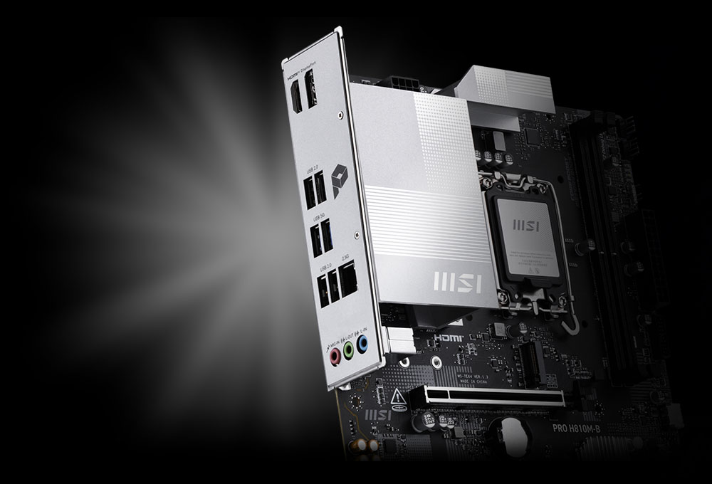 Carte Mère MSI Pro H810M-B Micro-ATX - Socket LGA 1851 Pour Intel Core Ultra Série 2 - DDR5, PCIe 5.0, M.2 Gen4, LAN 2.5G