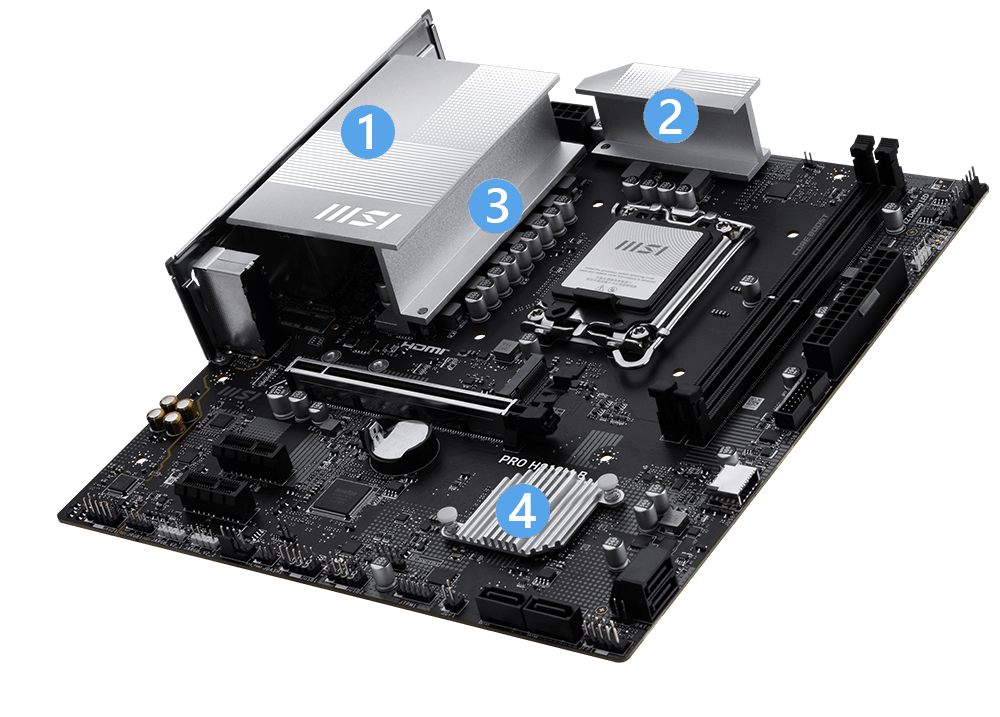 msi PRO H810M-B cooling overview