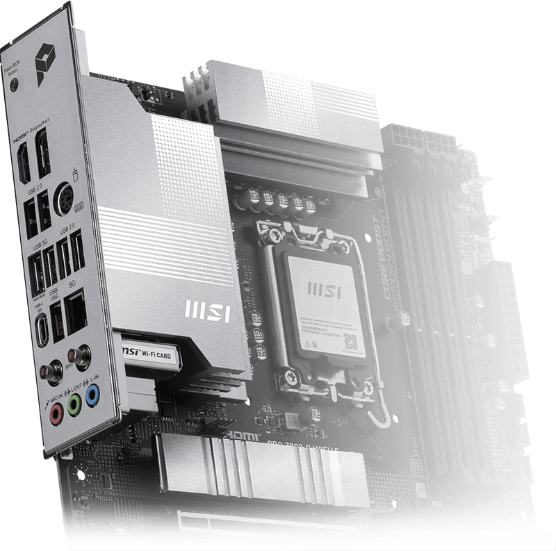 Pre-Installed I/O Shield