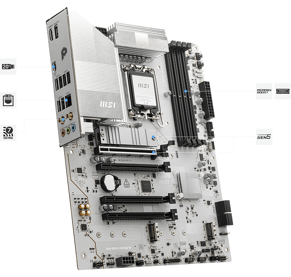 msi PRO Z890-S WIFI6E W hight-speed Transmission