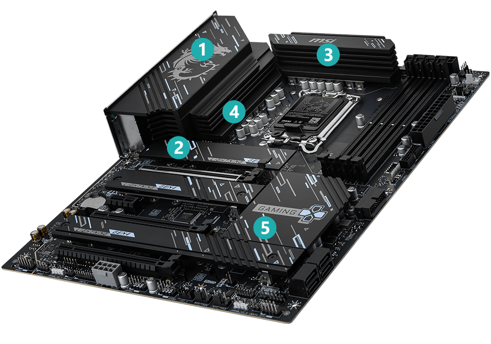 Z890 GAMING PLUS WIFI6E cooling overview 