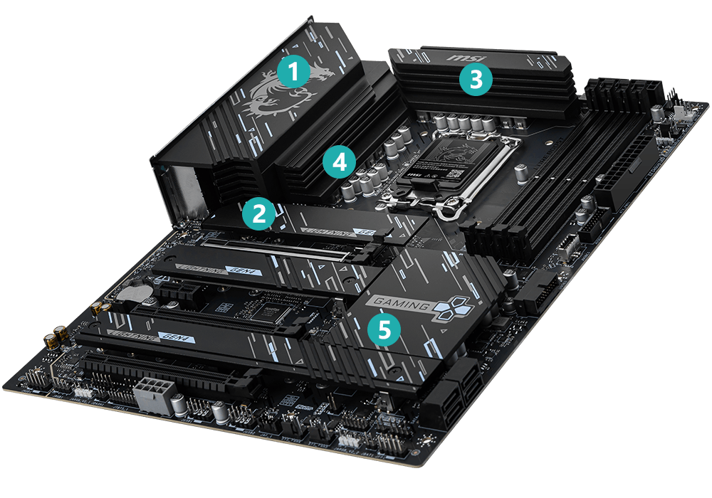 Z890 GAMING WIFI6E cooling overview 