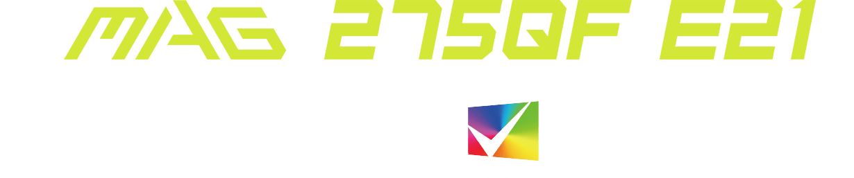 MSI Mintor - MAG 275QF E21 Title and feature icons