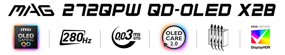 Mag 272 QD-OLED Title and feature icons