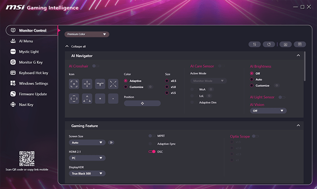 msi Intelligence app