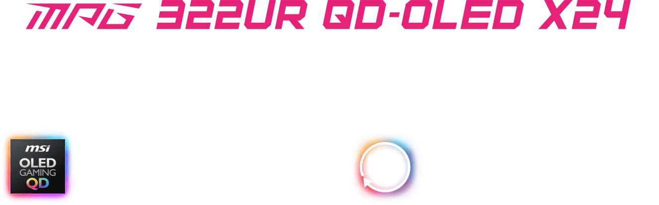 MPG 322UR QD-OLED X24 feature icons