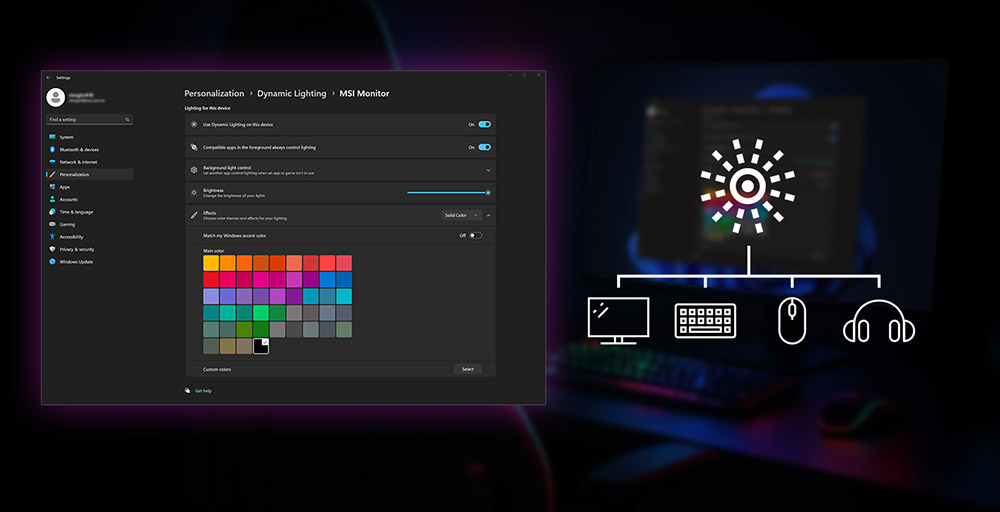 msi qd-oled monitor dynamic lighting