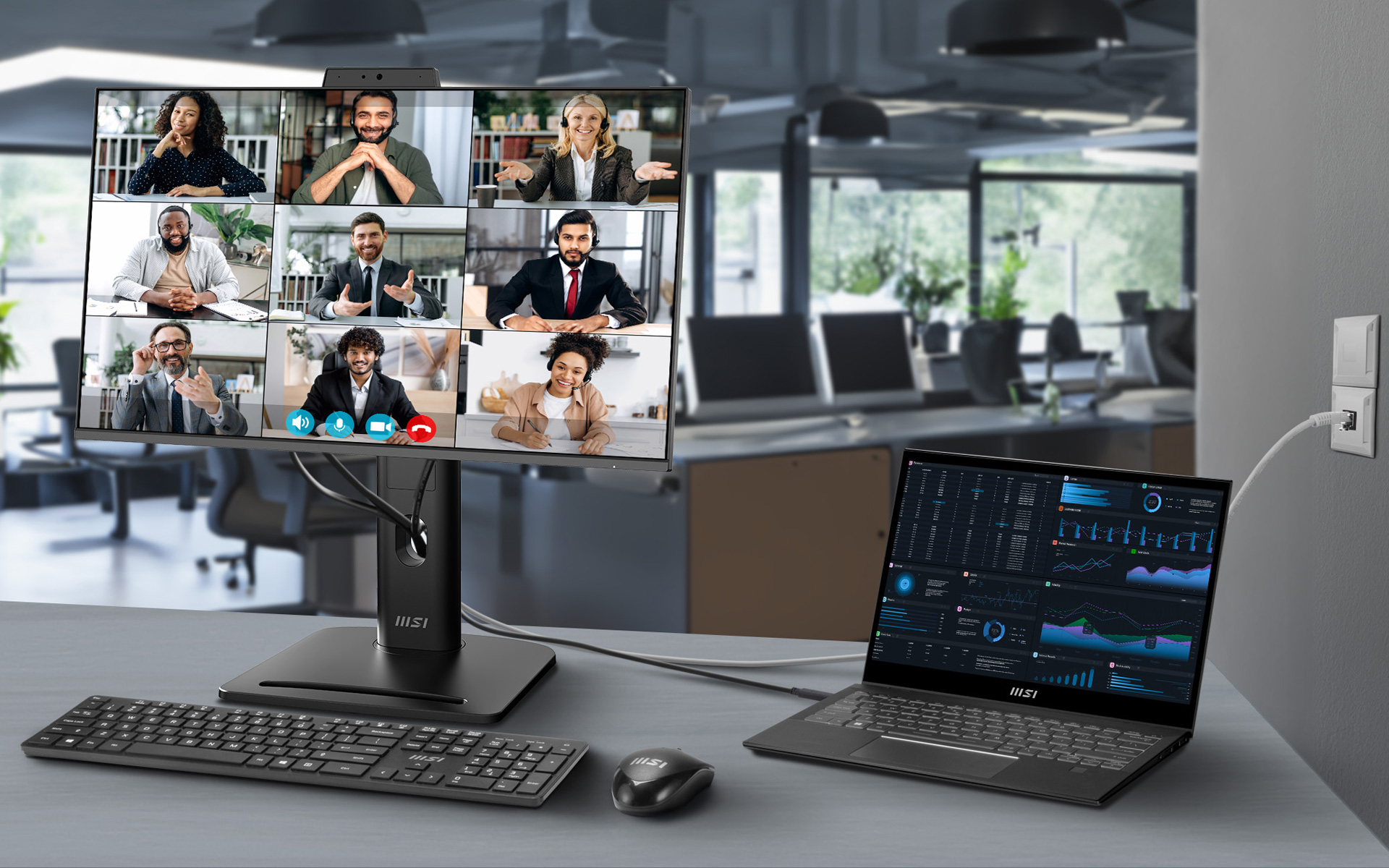 MSI PRO MP245PDG E14 Lan Port