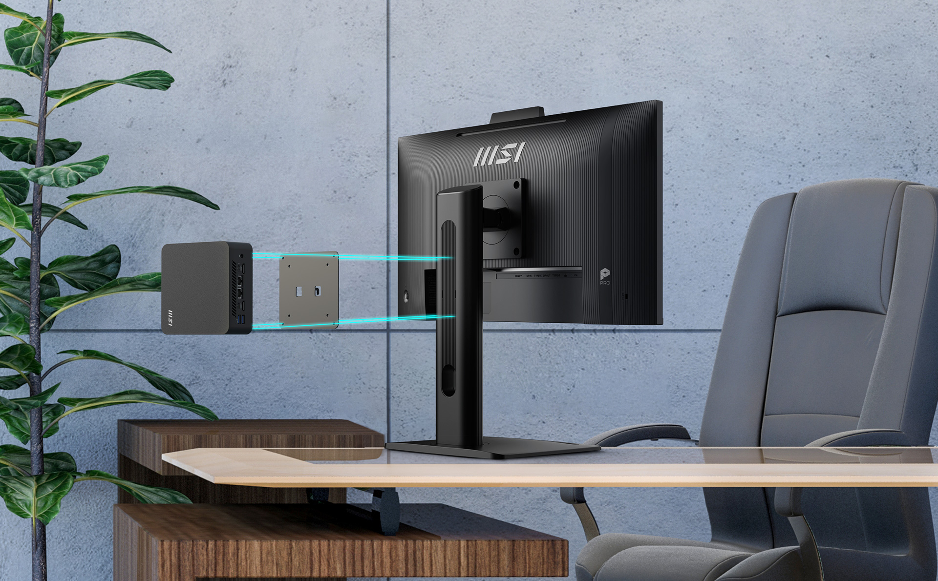 MSI PRO MP245PDG E14 mounting