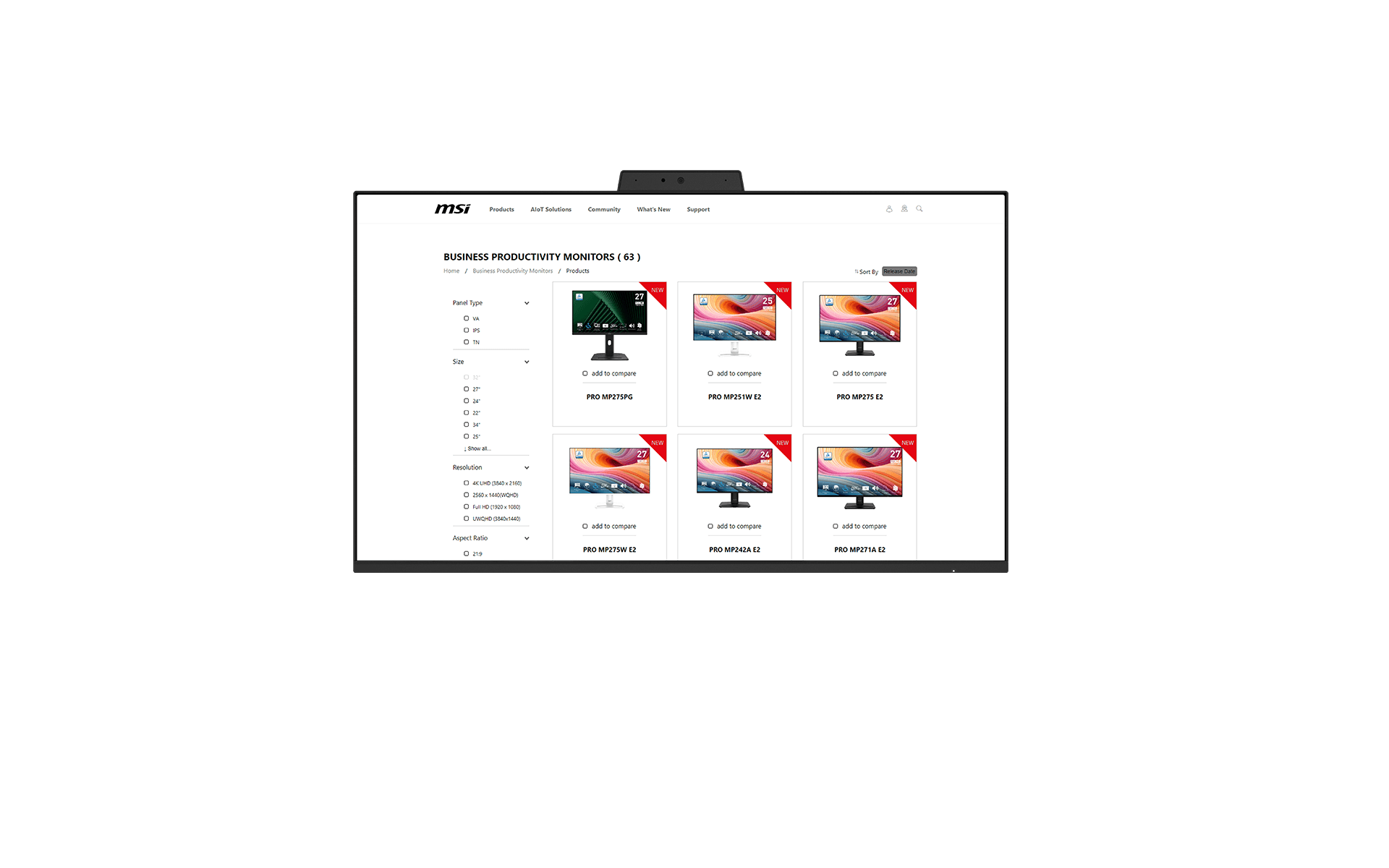 MSI PRO MP245PDG E14 Rotate screen