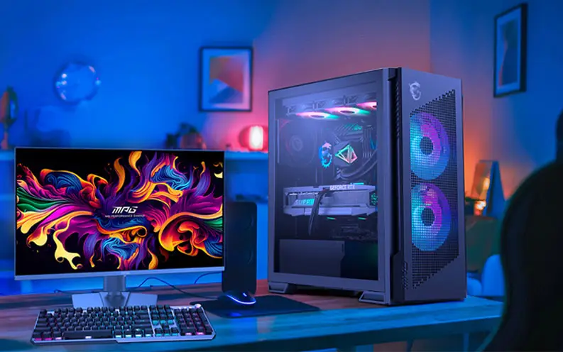 MSI AI Vision technology enhancing dark game scenes.