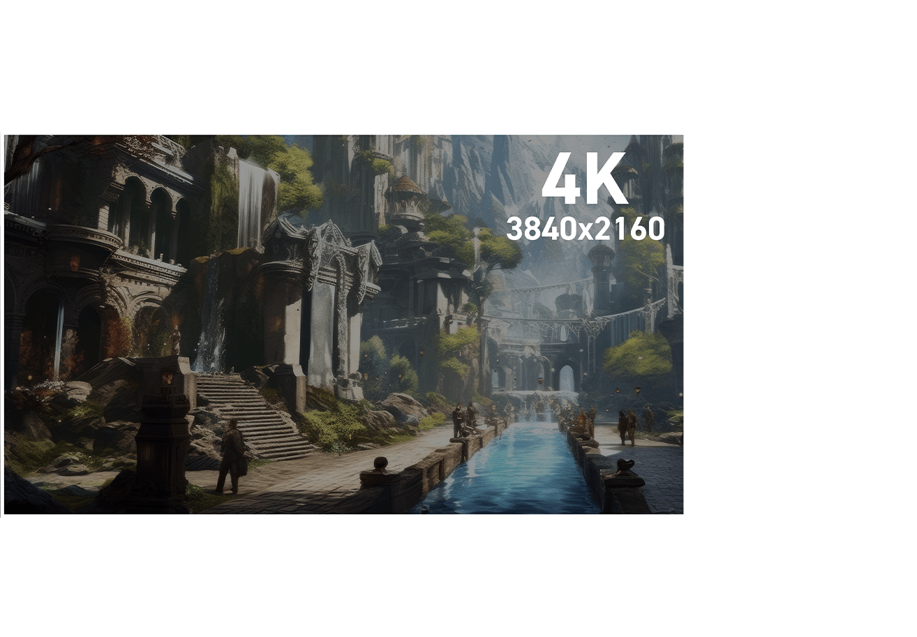 4K viewing area comparison on monitor display