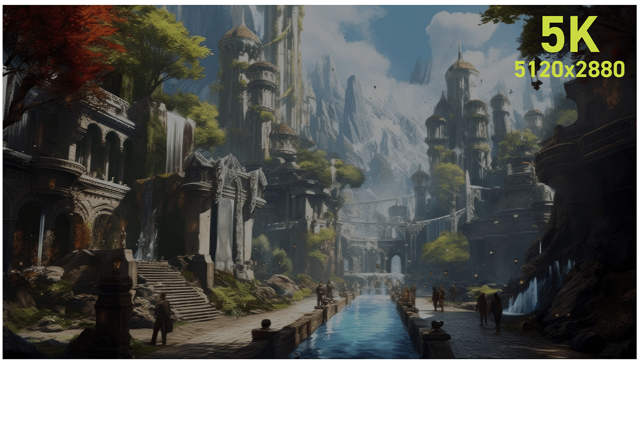 5K viewing area comparison on monitor display