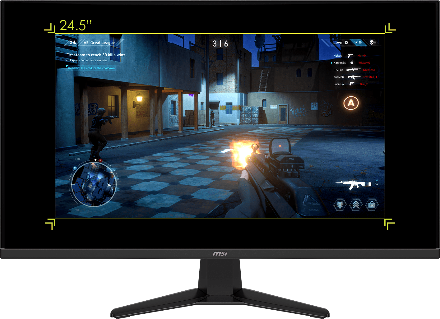 MSI MAG 325QF E18V aspect ratio scaling feature