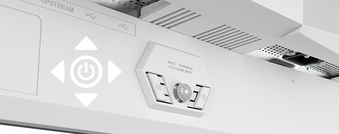 MSI MPG 321URXW QD-OLED aspect ratio options and navigator control
