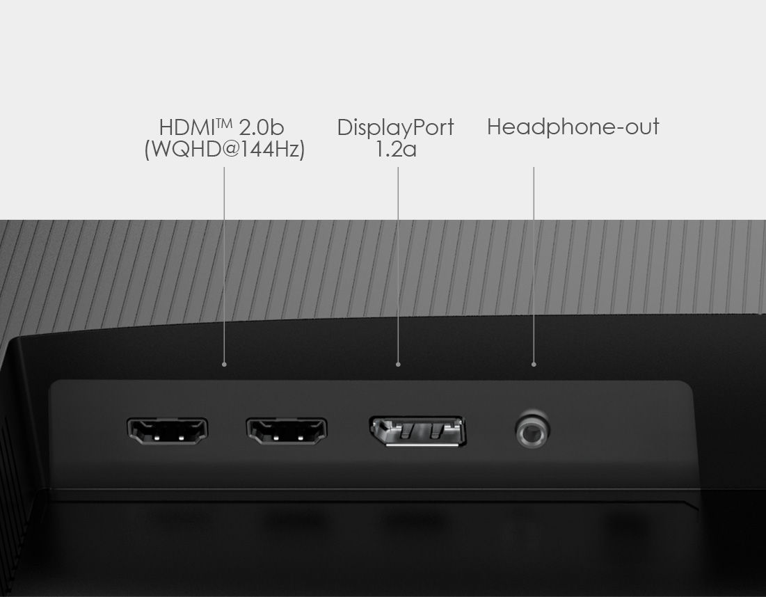 PRO MP273QP E14 monitor back connection port