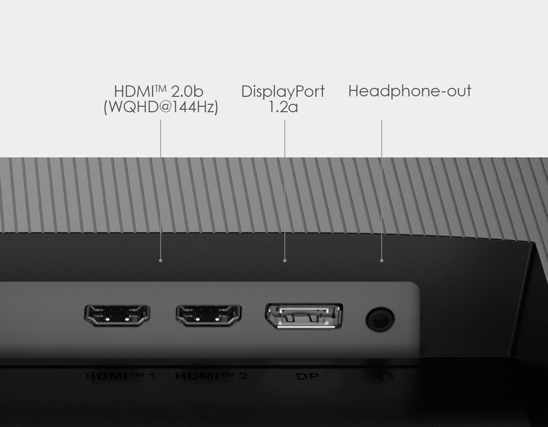 PRO MP275Q E14 monitor back connection port