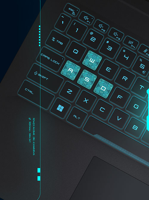 CYBERPUNK-INSPIRED KEYCAPS