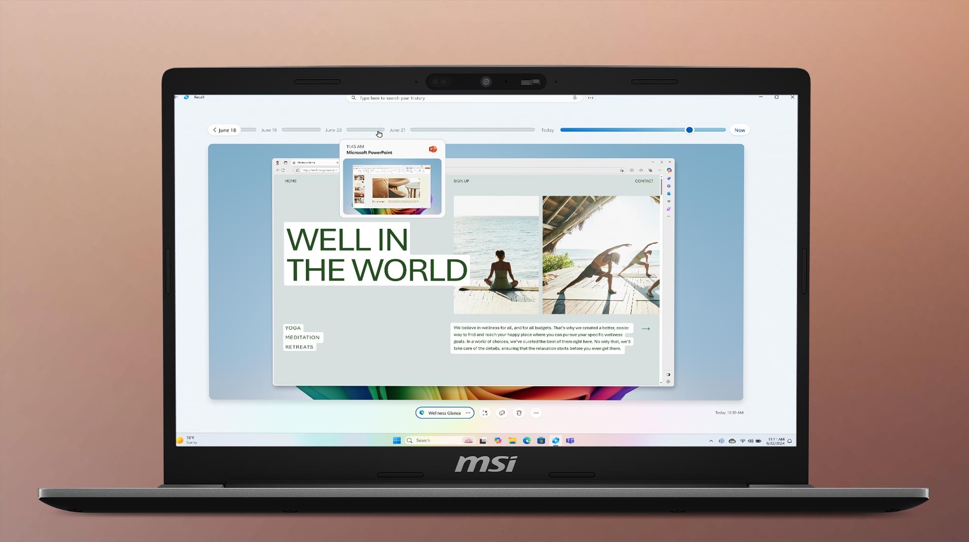 copilot Recall function
