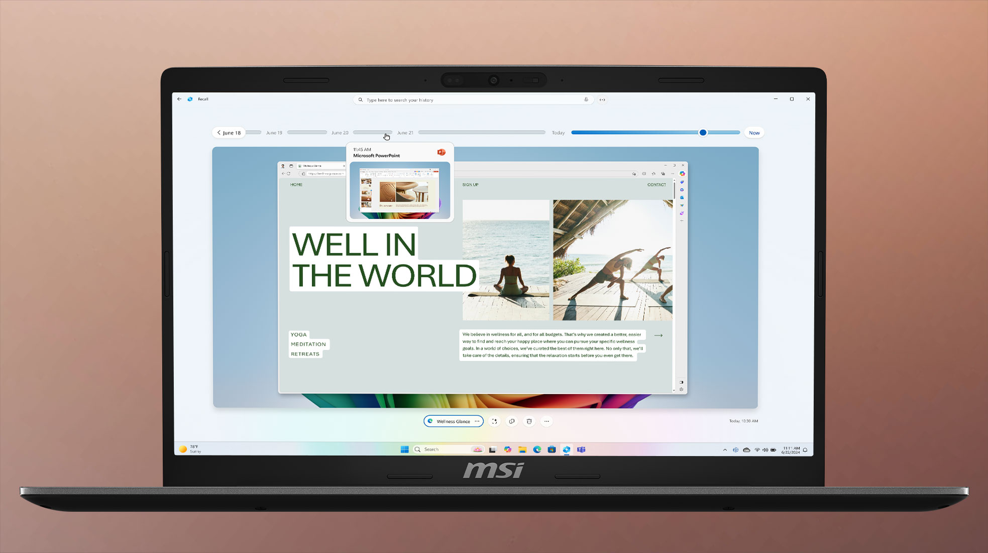 copilot Recall function