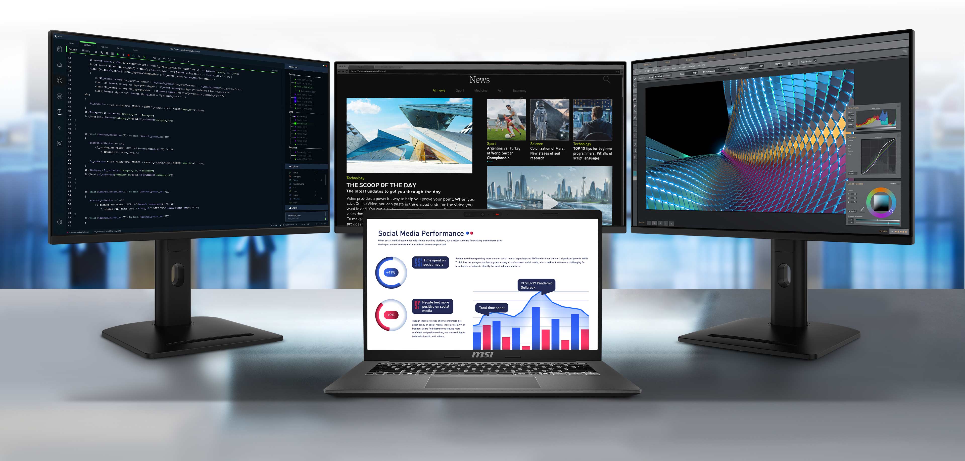 MSI Modern A14 Ai A3HM Matrix Display