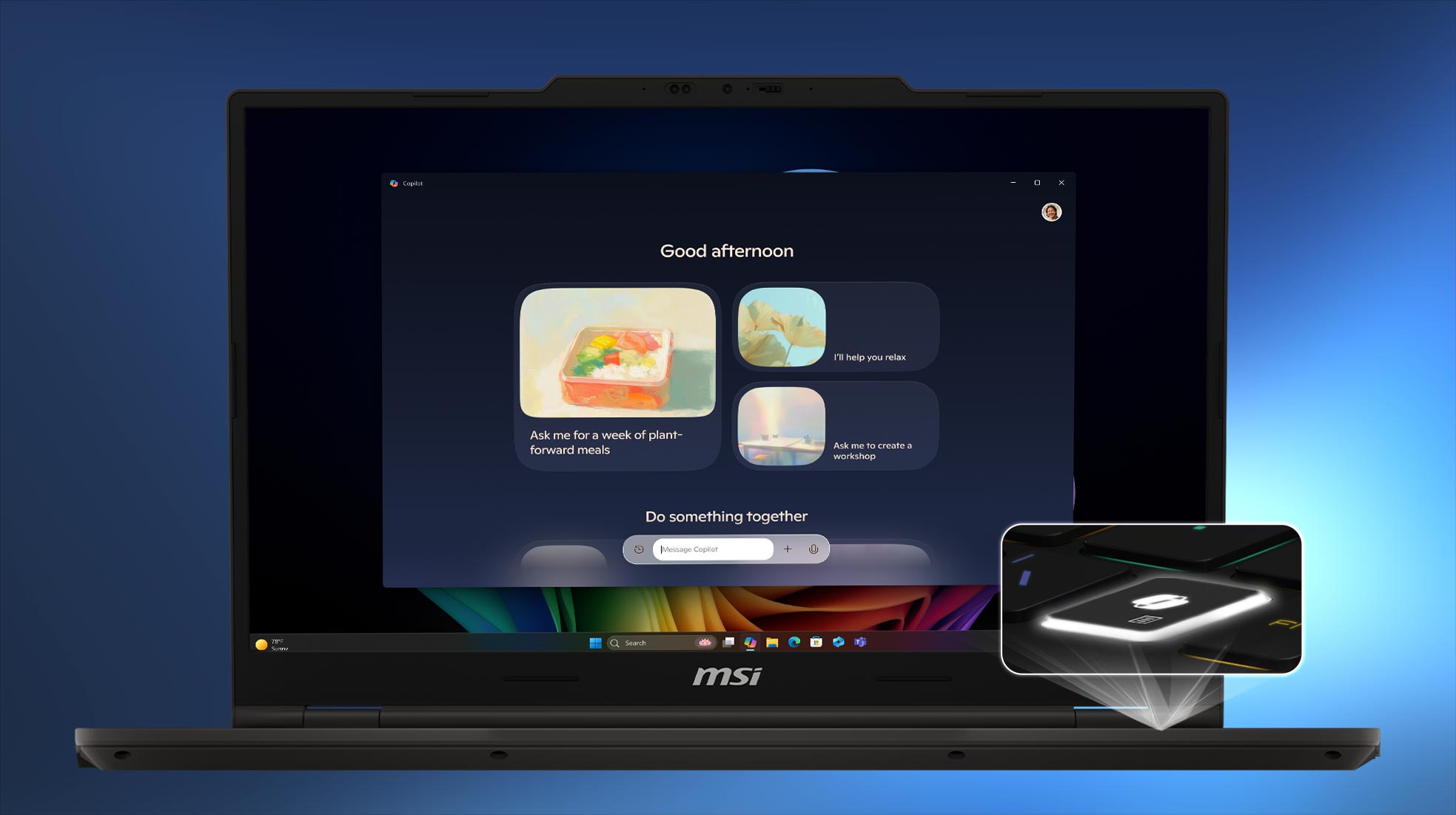 Copilot+ PC in Msi Venture a17 laptop