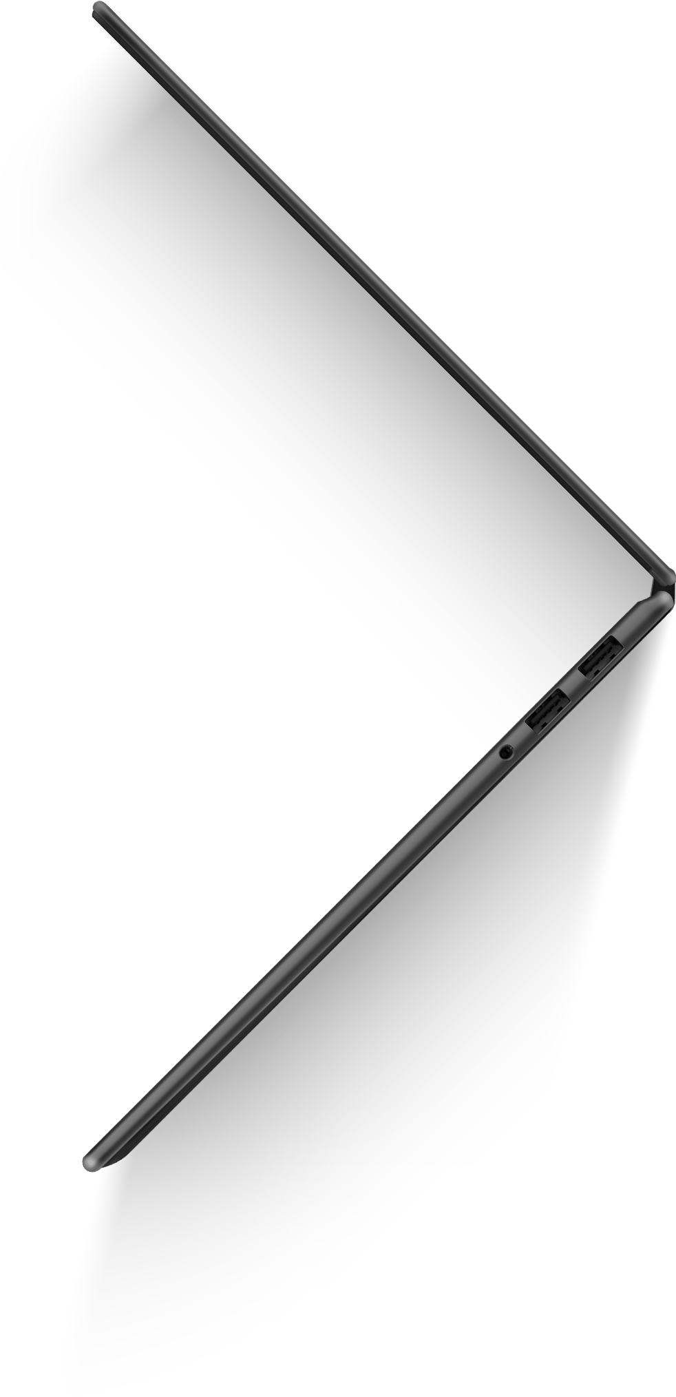 Laptop left side I/O ports: USB 3.2 Gen2 Type-A and Audio combo jack